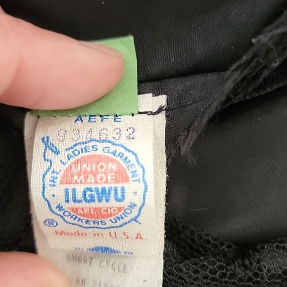 Vintage Union made black evening gown Size 10 - Picture 11 of 14